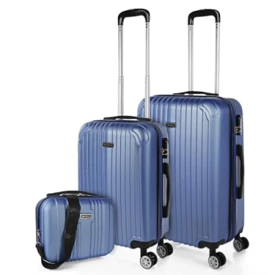 Afbeelding van ITACA set van 3 trolley koffers, 50, 60 en 70 cm, ABS, uitbreidbaar, hard, stevig licht, telescopisch handvat 4 wielen, geïntegreerd slot, voordelig