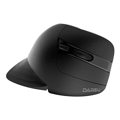 Afbeelding van Dareu LM138G Verticale Ergonomische Muis Draadloos (2.4ghz) Anti slip &amp; zweet coating Polssteun 2400 DPI Rechtshandig