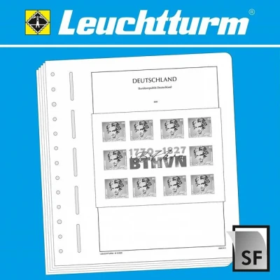 Afbeelding van Supplement jaar: 2023 Duitsland, type: H bladen voor Postzegelboekjes (11 st.) Leuchtturm, voordrukbladen (champagnekleurig)