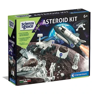 Afbeelding van Clementoni Science Lab Asteroid Scientific 7 jaar, graafset, NASA shuttle, workshop experimenten, ruimte themaspel, graven en monteren, gemaakt in Italië, kleur Italiaans, medium, 19359