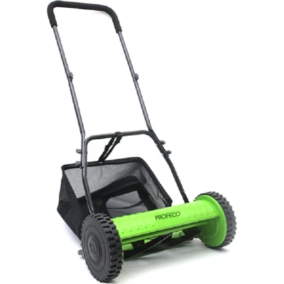 Afbeelding van Profeco handmaaier 40cm Handgrasmaaier Kooimesmaaier met 18L opvangbak Instelbare maaihoogte