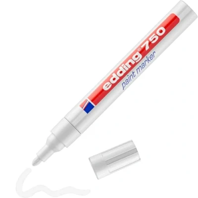 Afbeelding van Edding 750 Paint Marker 4 1 4049 Lakmarker Wit 2 mm, mm