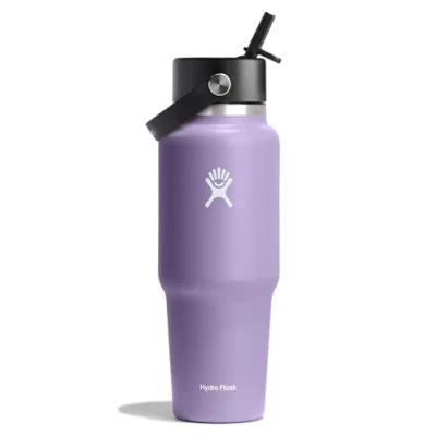 Image de Hydro Flask 32oz / 946ml Wide Mouth Travel Bottle + Flex Straw Cap Bouteille d&#039;eau