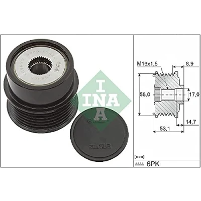 Afbeelding van INA 535 0326 10 Dynamovrijloop Speciaal gereedschap voor montage noodzakelijk KIA: Sportage IV, III