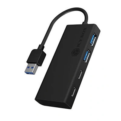 Afbeelding van ICY BOX IB HUB1426 U3 USB 3.2 Gen 1 hub 4 poorten Zwart