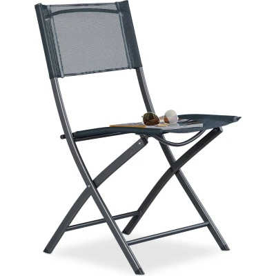 Afbeelding van relaxdays tuinstoel campingstoel klapstoel opklapbaar balkonstoel tuin
