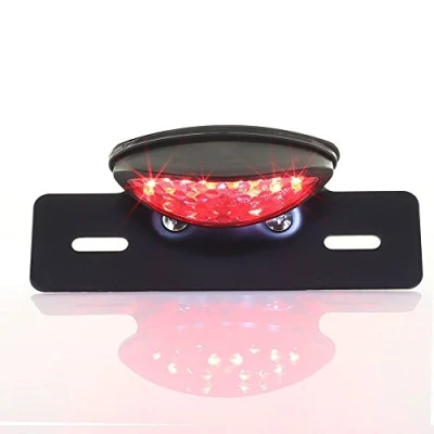 Afbeelding van Motorfiets LED Rode Achterlichten Lichten Stop Registratie Lamp Universele Gemodificeerde Retro