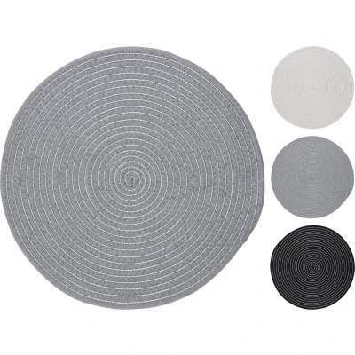 Afbeelding van Placemat kerst 38 cm Onderlegger Tafeldekking Met zilver accent zwart