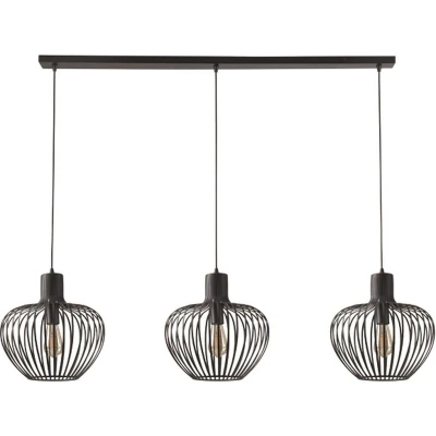 Afbeelding van Freelight Hanglamp Arraffone Zwart 3 Lichts Balk