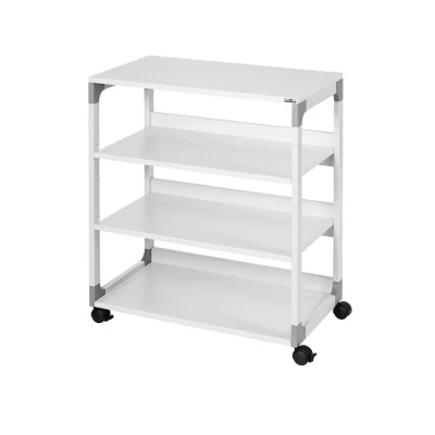 Image de Durable 371110 System Multi Trolley Desserte Mobile Multifonction 4 Niveaux Dimensions (L x H P) 75 87,9 43,2 cm Finition Gris/Gris