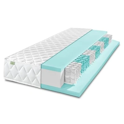 Afbeelding van DREAMSTAR Ergo Flex Duo pocketveringmatras I ergonomisch matras met 7 zones 22 cm hoog Öko Tex gecertificeerd hardheidsgraad 2 (H2) 0 80 kg en hardheid 3 (H3) 100 x 200