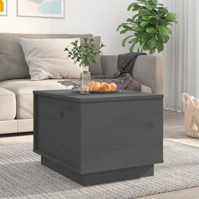 Afbeelding van Salontafel 40x50x35 cm massief grenenhout grijs