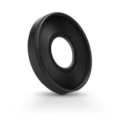 Afbeelding van JJC Ronde metalen zonneklep voor Canon RF 28mm f/2.8 STM lens met schroefdraaddop vervangt EW 55 (55 mm)