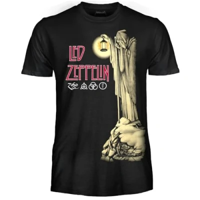 Afbeelding van Led Zeppelin Hermit T shirt, officieel Band Rock. Uniseks shirt voor volwassenen en jongens.,