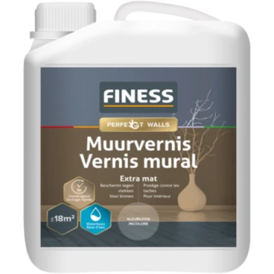 Afbeelding van Finess muurvernis extra mat 1 liter, kleurloos