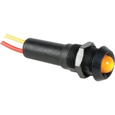 Afbeelding van Led Lamp 12V Geel Zwarte Behuizing