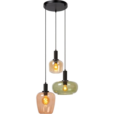Afbeelding van Lucide ILONA Hanglamp 3xE27 Zwart