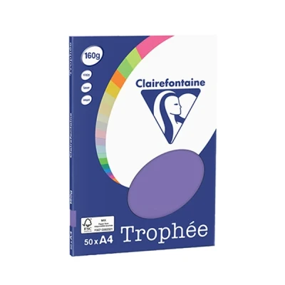 Image de Clairefontaine papier couleur 160 g/m² A4 (50 feuilles) violine