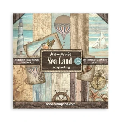 Afbeelding van Stamperia Sea Land 12x12 Inch Paper Pack (SBBL37)
