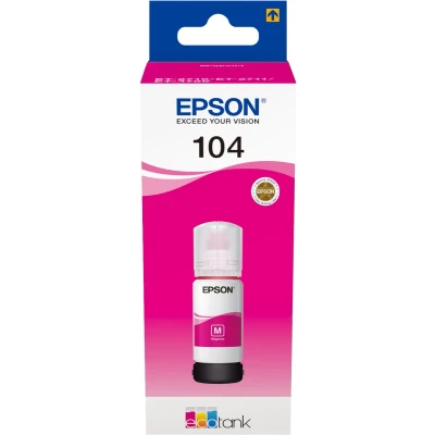 Afbeelding van Epson Inktfles 104, 7.500 Pagina&#039;s, Oem C13t00p340, Magenta