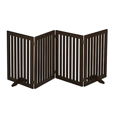Image de Relaxdays Grille de protection autoportante avec pieds pour chien Marron 70 x 154 cm