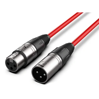 Afbeelding van Audibax Silver xlr kabel stekker op bus professionele microfoonkabel duurzame lengte: 30 m rood compatibel met Neewer nw 800, Behringer um2, c1, Go