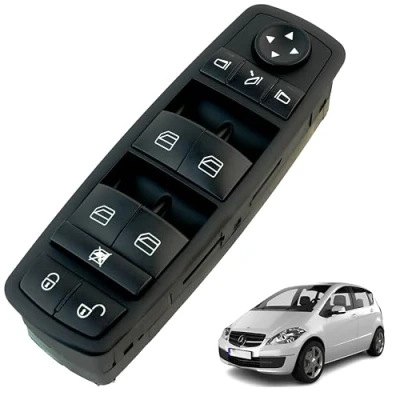 Afbeelding van STARKIT PERFORMANCE Raambediening compatibel met Mercedes A klasse W169 en B W245 (2004 2012), raamknop links voor (bestuurderszijde) 1698206710