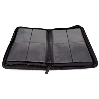 Afbeelding van docsmagic.de Pro Player 4 Pocket Zip Album Black 160 kaartbinder MTG PKM YGO ritssluiting zwart