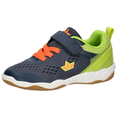 Afbeelding van LICO KEY VS Hallenschuh Unisex Sneakers laag voor kinderen, Maat: 31, Navy/lemon/orange Textiel/ synthetisch