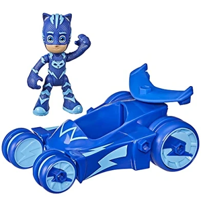 Afbeelding van PJ MASKS Cat Car Pre School Toy, Hero Vehicle met Catboy Action Figuur voor Kinderen Leeftijd 3 en Up, Blauw