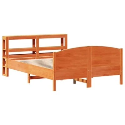 Afbeelding van vidaXL Bed met matras massief grenenhout wasbruin 140x190 cm