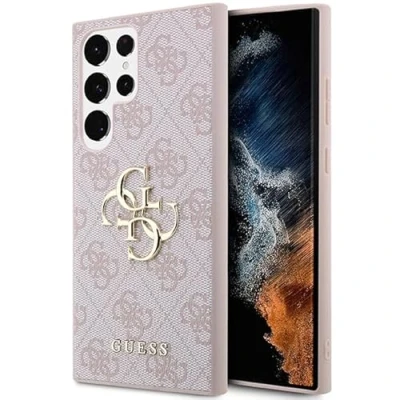 Afbeelding van Guess 4G Metal Logo Back Case Geschikt voor Samsung Galaxy S24 Ultra (S928) Roze