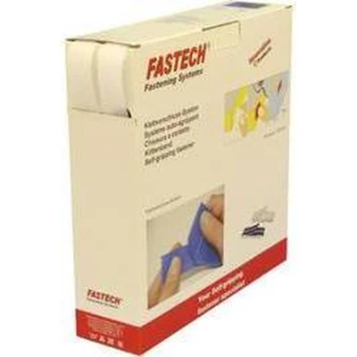 Afbeelding van FASTECH® B25 SKL000025 Klittenband Om vast te plakken Hotmelt Haak en lusdeel (l x b) 25 m mm Wit