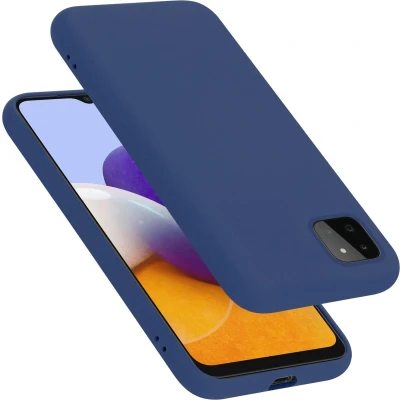 Afbeelding van Cadorabo Hoesje geschikt voor Samsung Galaxy A22 5G in LIQUID BLAUW Beschermhoes gemaakt van flexibel TPU silicone Case Cover