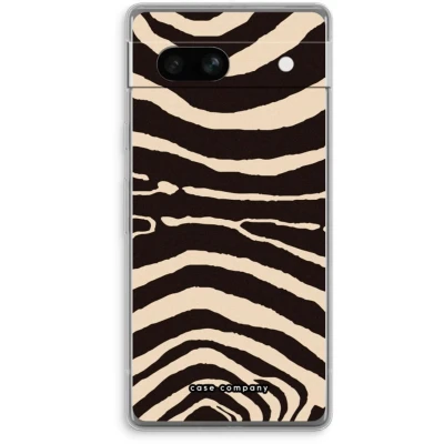 Afbeelding van Case Company® hoesje geschikt voor Google Pixel 7A Arizona Zebra Soft Cover Telefoonhoesje Bescherming aan alle Kanten en Schermrand