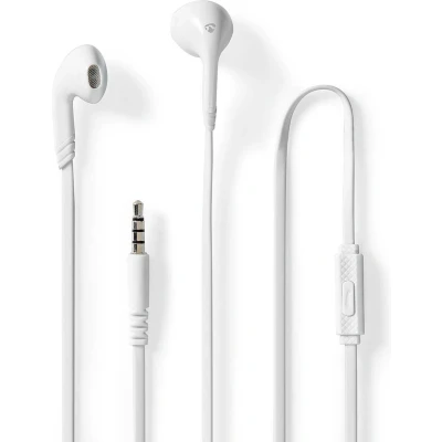Afbeelding van Oordopjes Nedis 1.2 meter (Mini jack, In Ear, Microfoon, Wit)