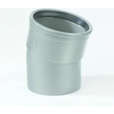 Afbeelding van PVC bocht 15 graden manchet, 110 mm (1 x mof / 1