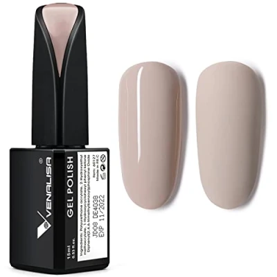 Afbeelding van VENALISA Gel nagellak,15 ml, uv en led nagellak, voor doe het zelf nail art, manicuresalon thuis, oranje (Light Apricot)