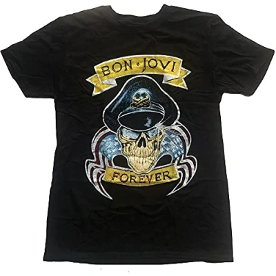 Afbeelding van Bon Jovi Forever Heren T shirt L Zwart