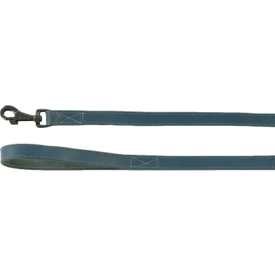 Afbeelding van Leren hondenriem Denver blauw 130cm