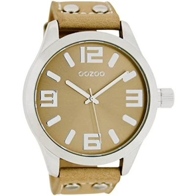 Afbeelding van Oozoo Timepieces Analoog dameshorloge met leren armband, rond, elegant, hoogwaardig, Armband