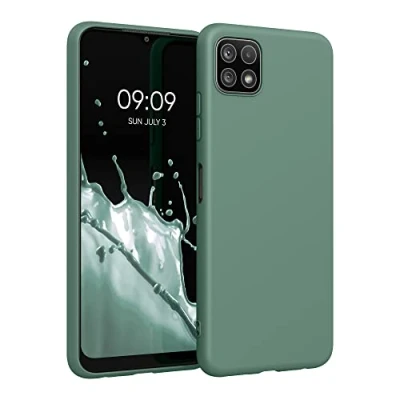 Afbeelding van kwmobile telefoonhoesje geschikt voor Samsung Galaxy A22 5G Hoesje smartphone Back cover in dennengroen