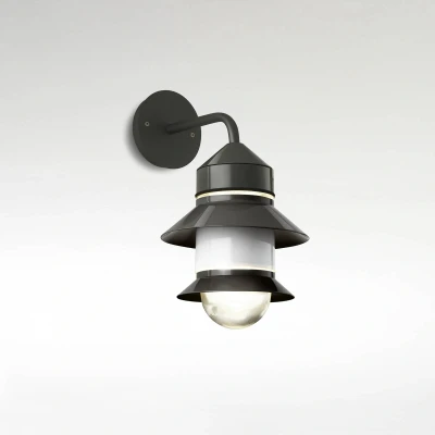 Afbeelding van Marset Santorini A Fixed Stem wandlamp grijs