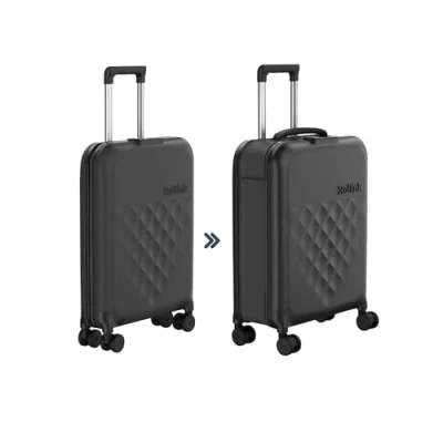 Afbeelding van Rollink Vega 360 Opvouwbare Handbagage Koffer 4w black Harde