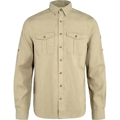 Afbeelding van Fjällräven Övik Travel Overhemd Heren Sand Stone L Beige Outdoor Shirt