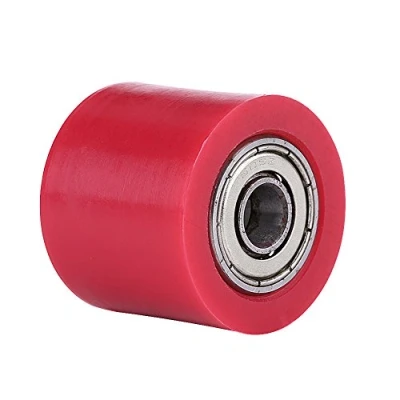 Afbeelding van Ketting rolketting, universele kettingspanner, 8 mm kettingspanner katrolwielgeleiding voor Dirt Bike Enduro motorfiets (rood)