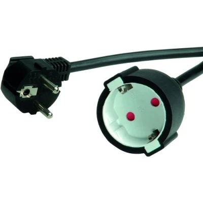 Image de Secomp 19.99.1168 câble électrique Noir 10 m CEE7/7 Cables électriques (10 m, Male Connector/Female Connector, CEE7/7, 250 V, Noir)