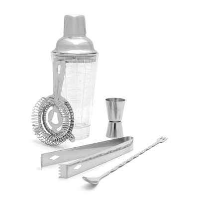 Afbeelding van Leopold Vienna Cocktailset Abouriou 5 delig (cocktailshaker, jigger, zeef, tang, barlepel) cadeau giftset