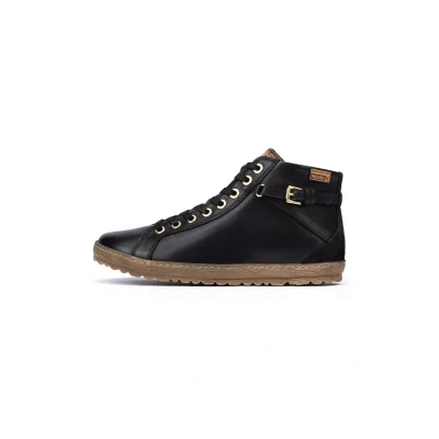 Afbeelding van Pikolinos Veterboots black, Dames, Maat: 40, Black Leer en textiel
