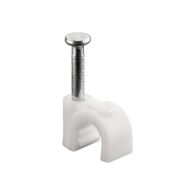 Afbeelding van Kabelklemmen met spijker voor kabels tot 5mm 100 stuks / wit